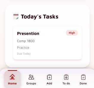 Task detail screen
